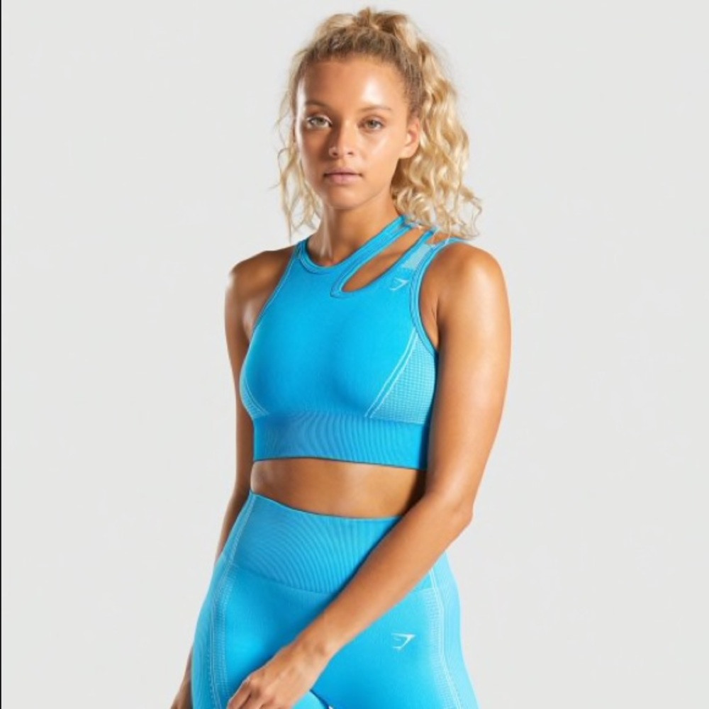 Ultra seamless sports bra NEW GYMSHARK neon blue